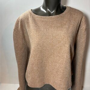 Zara Women's Beige Crew Neck Sweater